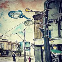 It’s raining 🌧 but fun🥕🍲🍵🎧🚘. Traditional illustration, Sketching, Drawing, Watercolor Painting, Architectural Illustration, and Sketchbook project by urbanistvancouver - 10.11.2021