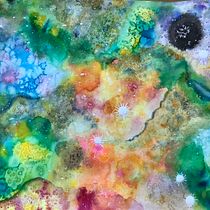 My final galaxy. Un progetto di Illustrazione tradizionale, Belle arti, Pittura e Pittura ad acquerello di ihoey - 11.10.2021