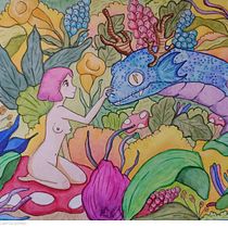 Mi Proyecto del curso: Animalario botánico: acuarela, tinta y grafito. Traditional illustration, Fine Arts, Painting, Drawing, Watercolor Painting, Botanical Illustration, Ink Illustration, and Naturalistic Illustration project by Karla Gabriela Medellín Castellanos - 10.11.2021
