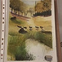Mein Kursprojekt: Natürliche Aquarelllandschaften. Projekt z dziedziny  Sztuki piękne,  Malarstwo i Malowanie akwarelą użytkownika Anne - 11.10.2021