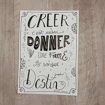 Mon projet du cours : Initiation au doodling créatif et au lettering manuel. Traditional illustration, Lettering, Drawing, Artistic Drawing, H, and Lettering project by Karen Rutter - 09.28.2021