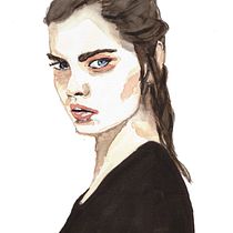 Il mio progetto del corso: Ritratto ad acquerello a partire da una fotografia. Traditional illustration, Watercolor Painting, and Portrait Drawing project by Agnieszka Goclowska - 10.09.2021