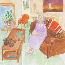 Morning Reflection -My project in Exploratory Sketchbook: Find Your Drawing Style course. Traditional illustration, Sketching, Creativit, Drawing, Watercolor Painting, Sketchbook, and Gouache Painting project by Brenda Linker - 10.11.2021