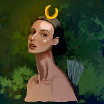 Meu projeto do curso: Retrato digital no Photoshop com um toque de fantasia. Traditional illustration, Drawing, Digital Illustration, Portrait Drawing, Digital Drawing, and Digital Painting project by Татьяна Дикаева - 10.12.2021