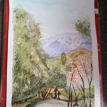 Mi Proyecto del curso: Paisajes naturales en acuarela. Projekt z dziedziny  Sztuki piękne,  Malarstwo i Malowanie akwarelą użytkownika loretosanchez_rivera - 12.10.2021