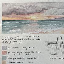 Titelbild Aquarellreiseheft Follonica 2021. Traditional illustration, Watercolor Painting, Architectural Illustration, and Sketchbook project by Eliane Studer Kilchenmann - 10.12.2021