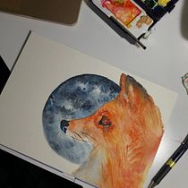 Meu projeto do curso: Retratos expressivos de animais em aquarela. Un projet de Illustration traditionnelle, Aquarelle, Dessin réaliste et Illustration naturaliste de Gabrielle França - 12.10.2021