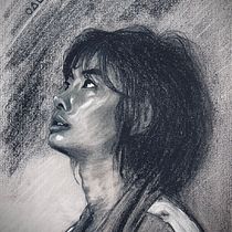 My project in Realistic Portraits Using Charcoal course. Traditional illustration, Fine Arts, Drawing, Portrait Drawing, and Realistic Drawing project by Frank Z - 10.12.2021
