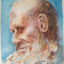 Mi Proyecto del curso: Retrato artístico en acuarela. Fine Arts, Painting, Watercolor Painting, and Portrait Drawing project by Juan Flores Chico - 10.13.2021