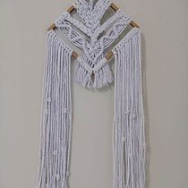 Meu projeto do curso: Introdução à tapeçaria em macramê. Un progetto di Artigianato, Fiber Art e Macramè di mayanabracks - 13.10.2021