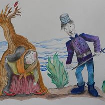 My project in Graphic Experimentation for Illustrated Stories course . Traditional illustration, Stor, and telling project by Tina Lazar - 10.14.2021
