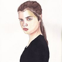 Mein Kursprojekt: Aquarellporträt mit fotografischem Vorbild. Traditional illustration, Watercolor Painting, and Portrait Drawing project by Anne - 10.14.2021