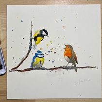 My project in Artistic Watercolor Techniques for Illustrating Birds course. Traditional illustration, Watercolor Painting, Realistic Drawing, and Naturalistic Illustration project by Julia Dimmler - 10.15.2021