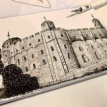 My project in Architectural Sketching with Watercolor and Ink course. Sketching, Drawing, Watercolor Painting, Architectural Illustration, Sketchbook & Ink Illustration project by fragaobr - 10.15.2021