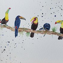 My project in Artistic Watercolor Techniques for Illustrating Birds course. Traditional illustration, Watercolor Painting, Realistic Drawing, and Naturalistic Illustration project by Kate - 10.14.2021