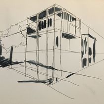 My project in Architectural Sketching with Watercolor and Ink course. Sketching, Drawing, Watercolor Painting, Architectural Illustration, Sketchbook & Ink Illustration project by David Horgan - 10.17.2021