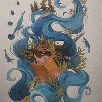 Mi Proyecto del curso: Técnicas de acuarela para ilustraciones de ensueño. Projekt z dziedziny Trad, c, jna ilustracja,  R, sunek, Malowanie akwarelą, Ilustracja w i dawnicza użytkownika miriam_him - 16.10.2021