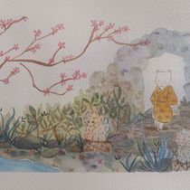 Mi Proyecto del curso: Ilustración en acuarela con influencia japonesa. Drawing, Traditional illustration, and Watercolor Painting project by miriam_him - 09.10.2021