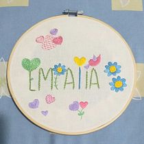 Mi Proyecto del curso: Técnicas básicas para bordar letras. Embroider project by sandracontrerasg28 - 10.17.2021