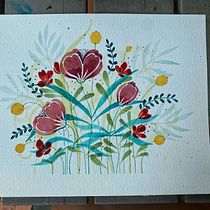 My project in Floral Arrangement Illustration in Watercolor course. Un projet de Illustration traditionnelle, Beaux Arts, Peinture, Aquarelle, Illustration botanique et Illustration naturaliste de Crystal C - 13.10.2021