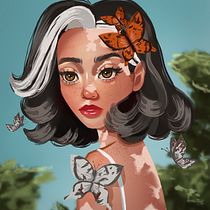My project in Powerful Female Characters: Illustrating Confidence and Diversity course. Traditional illustration, Painting, Digital Illustration, Digital Drawing, and Digital Painting project by Mariangel - 10.13.2021