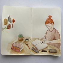 My project in Exploratory Sketchbook: Find Your Drawing Style course. Traditional illustration, Sketching, Creativit, Drawing, Watercolor Painting, Sketchbook, and Gouache Painting project by Polina Svibovich - 10.18.2021