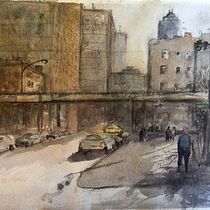 My project in Urban Landscapes in Watercolor course. Un projet de Aquarelle, Beaux Arts et Illustration architecturale de Mimi Rondenet - 22.08.2021