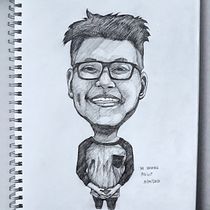 My project in Caricature Portrait with Graphite course. Ilustração tradicional, Desenho, e Desenho de retrato projeto de Dominick Canda - 20.10.2021