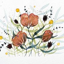 Mon projet du cours : Création d’une composition florale à l’aquarelle. Un projet de Illustration traditionnelle, Beaux Arts, Peinture, Aquarelle, Illustration botanique et Illustration naturaliste de sophie.bauer0711 - 20.10.2021