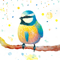 Blues (protected by copyrights). Traditional illustration, Watercolor Painting, Naturalistic Illustration, and Realistic Drawing project by Irja Irija - 10.20.2021