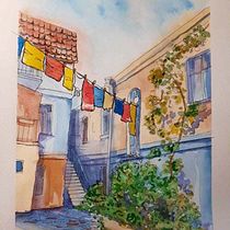 My project in Architectural Sketching for Urban Illustrations course . Design, Traditional illustration, Sketching, Architectural Illustration, and Sketchbook project by Olena Goldobina - 10.17.2021