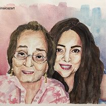 Mi Proyecto del curso: Retrato en acuarela a partir de una fotografía/ ig @martinaicazart. Traditional illustration, Watercolor Painting, and Portrait Drawing project by Gabriela Icaza - 10.21.2021