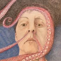 Mein Kursprojekt: Kreatives Porträt in Chiaroscuro mit Bleistift. Un projet de Illustration traditionnelle, Dessin au cra, on, Dessin de portrait , et Dessin artistique de Anne-Marie - 21.10.2021