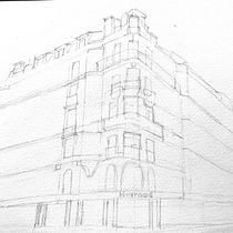 My project in Architectural Sketching with Watercolor and Ink course. Sketching, Drawing, Watercolor Painting, Architectural Illustration, Sketchbook & Ink Illustration project by Joao Monteiro - 10.22.2021