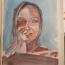 Il mio progetto del corso: Ritratto artistico ad acquerello. Fine Arts, Painting, Watercolor Painting, and Portrait Drawing project by Ezio Gabrielli - 10.22.2021