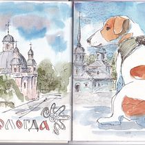 My project in Artistic Watercolor Sketching: Dare to Express Your Ideas course. Traditional illustration, Sketching, Creativit, Drawing, Watercolor Painting, and Sketchbook project by Анастасия Гусарова - 10.22.2021