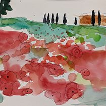 Mein Kursprojekt: Aquarellsketching: Drück deine Ideen aus . Traditional illustration, Sketching, Creativit, Drawing, Watercolor Painting, and Sketchbook project by Silke Riegel - 10.22.2021