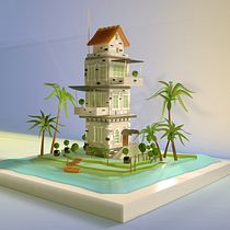 My project in Creation of 3D Miniature Worlds with Procreate and Cinema 4D course. 3D, and 3D Modeling project by Nabeel Abdul Hameed - 10.21.2021