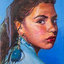 My project in Expressive Oil Portraiture: Explore the Alla Prima Technique course. Fine Arts, Painting, and Oil Painting project by Nicola Dunford - 10.22.2021