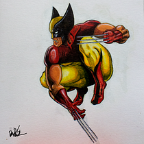 Wolverine. Traditional illustration, Character Design, Painting, Comic, Acr, and lic Painting project by Dennis Palacios - 10.22.2021
