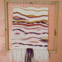 Mi Proyecto del curso: Introducción al tejido en telar de bastidor. Decoration, Accessor, Design, and Fiber Arts project by lydiatrilla - 10.22.2021