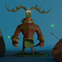 Proyecto Fin de Curso: "Personaje Low Poly" Ein Projekt aus dem Bereich 3D, 3-D-Modellierung, Videospiele, Design von 3-D-Figuren und Design für Videospiele von Manuel Delgado - 23.10.2021