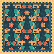 My project in Illustration for Patterns with Soul course. Ilustração tradicional, Pattern Design, Ilustração vetorial, e Estampagem projeto de Menna Hassan - 23.10.2021