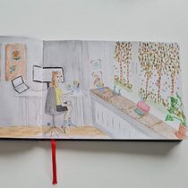 My project in Exploratory Sketchbook: Find Your Drawing Style course. Traditional illustration, Sketching, Creativit, Drawing, Watercolor Painting, Sketchbook, and Gouache Painting project by Natalia Santana Faria - 10.23.2021