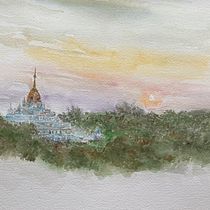 My project in Natural Landscapes in Watercolor course. Projekt z dziedziny  Sztuki piękne,  Malarstwo i Malowanie akwarelą użytkownika cappiellolou - 23.10.2021
