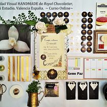 Mi Proyecto del curso: Identidad visual handmade ROYAL CHOCOLATIER. Projekt z dziedziny Br, ing i ident, fikacja wizualna, Projektowanie graficzne, Projektowanie opakowań, Papercraft i DIY użytkownika Geno Paz - 24.10.2021