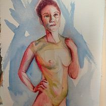 Il mio progetto del corso: Figura umana ad acquerello. Un progetto di Illustrazione tradizionale, Belle arti, Pittura, Pittura ad acquerello, Disegno realistico e Disegno anatomico di giuliana_davanzo - 24.10.2021
