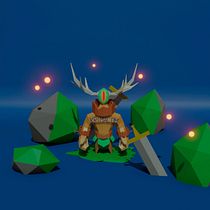 Mi Proyecto del curso: Modelado de personajes low poly para videojuegos  Ein Projekt aus dem Bereich 3D, 3-D-Modellierung, Videospiele, Design von 3-D-Figuren und Design für Videospiele von Kristhian Omar Alcantar Medina - 22.10.2021