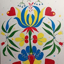 My project in Introduction to Floral Illustration with Acrylic course. Ilustração tradicional, Artes plásticas, Pintura, Desenho, Pintura Acrílica e Ilustração botânica projeto de Liz Danko - 25.10.2021