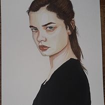 Mi Proyecto del curso: Retrato en acuarela a partir de una fotografía. Traditional illustration, Watercolor Painting, and Portrait Drawing project by Jennifer Gómez - 10.23.2021
